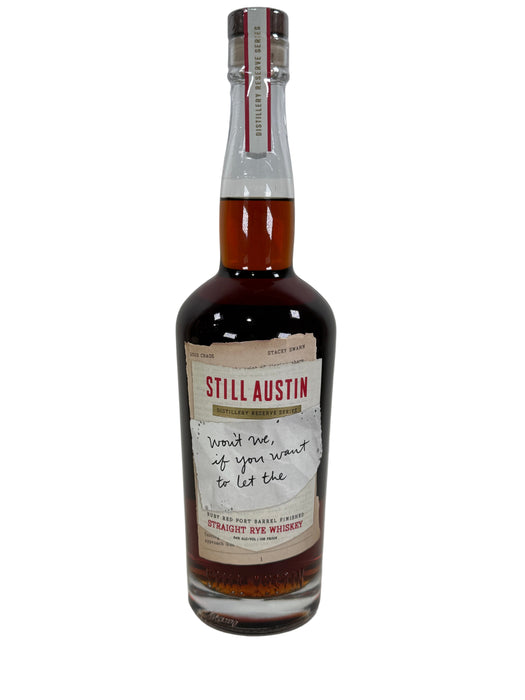 Still Austin Ruby Red Port Barrel Finished Straight Rye Whiskey 750ml