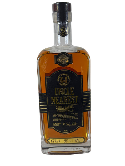 Uncle Nearest Single Barrel Nashboro Tennessee Whiskey 750ml
