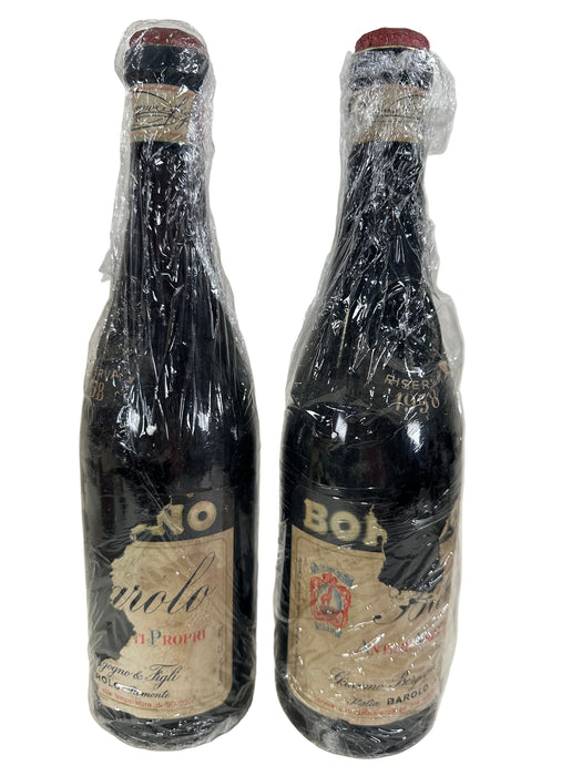 1958 Giacomo Borgogno & Figli Barolo Riserva DOCG Torn Label 750ml