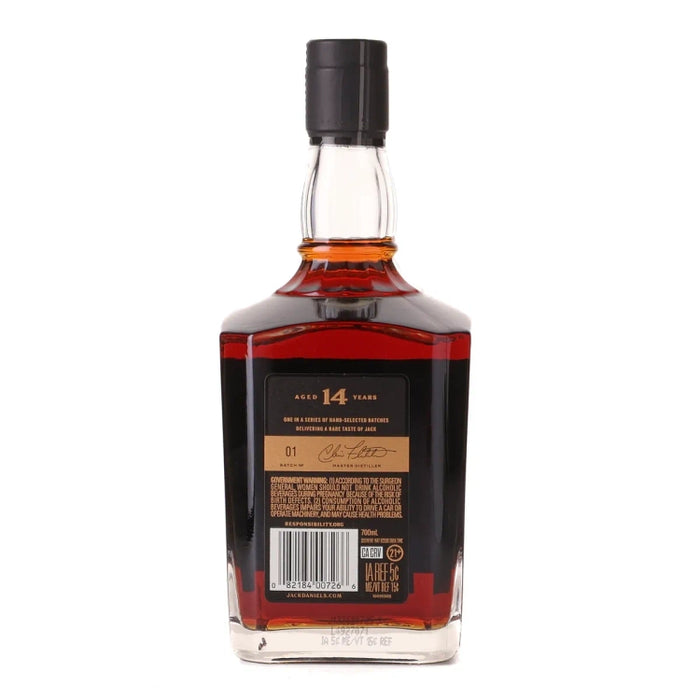 Jack Daniel's 14 Year Old Batch 01 Tennessee Whiskey 700ml Back