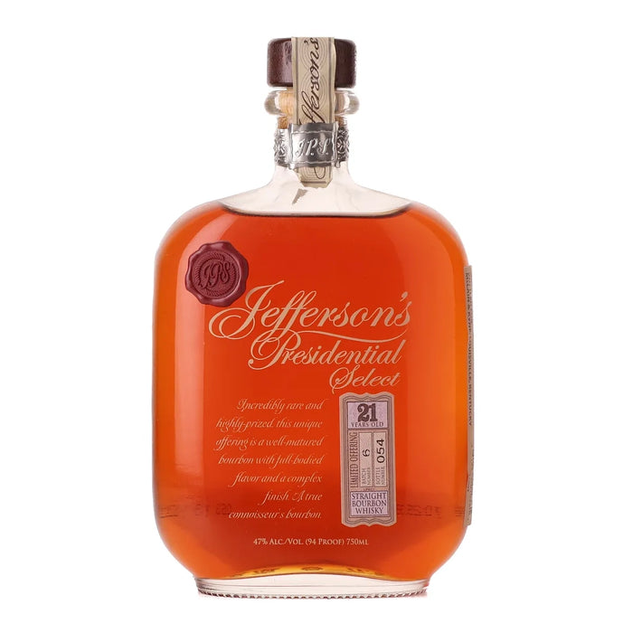 Jefferson's Presidential Select 21 Year Old Bourbon 750ml