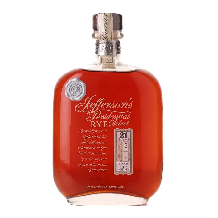Jefferson's Presidential Select 21 Year Old Rye Whiskey 750ml