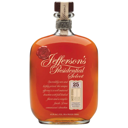 Jefferson's Presidential Select 25 Year Old Bourbon Whiskey 750ml