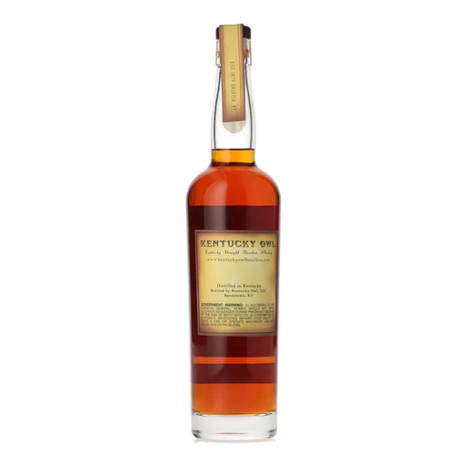 Kentucky Owl Batch 1 Straight Bourbon Whiskey 750ml Back