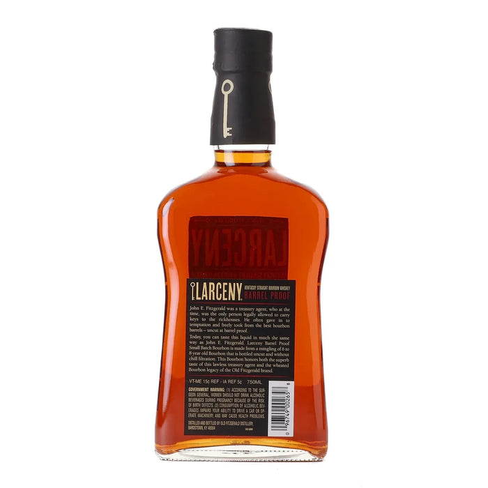 Larceny Barrel Proof Batch B522 Kentucky Bourbon 750ml Back