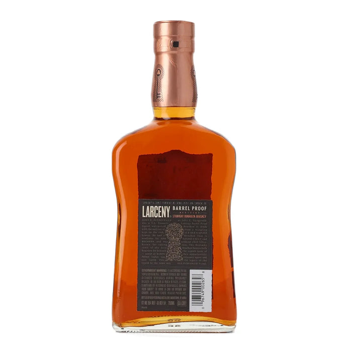 Larceny Barrel Proof Batch B525 Kentucky Bourbon 750ml Back
