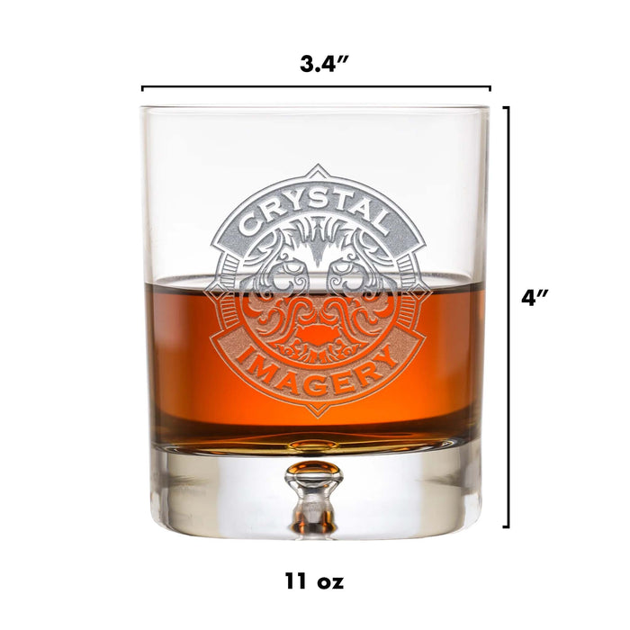 Engraved Poker Playing Cards Whiskey Scotch Glass Set