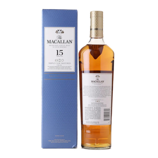 Macallan Triple Cask Matured Fine Oak 15 Year Single Malt Scotch 750ml Back