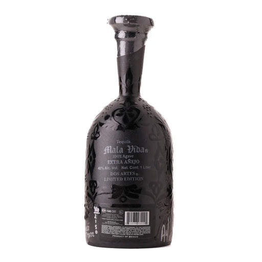 Mala Vida Dos Artes Extra Anejo Tequila 1Lt Back