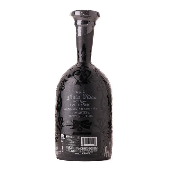 Mala Vida Dos Artes Extra Anejo Tequila 1Lt Back