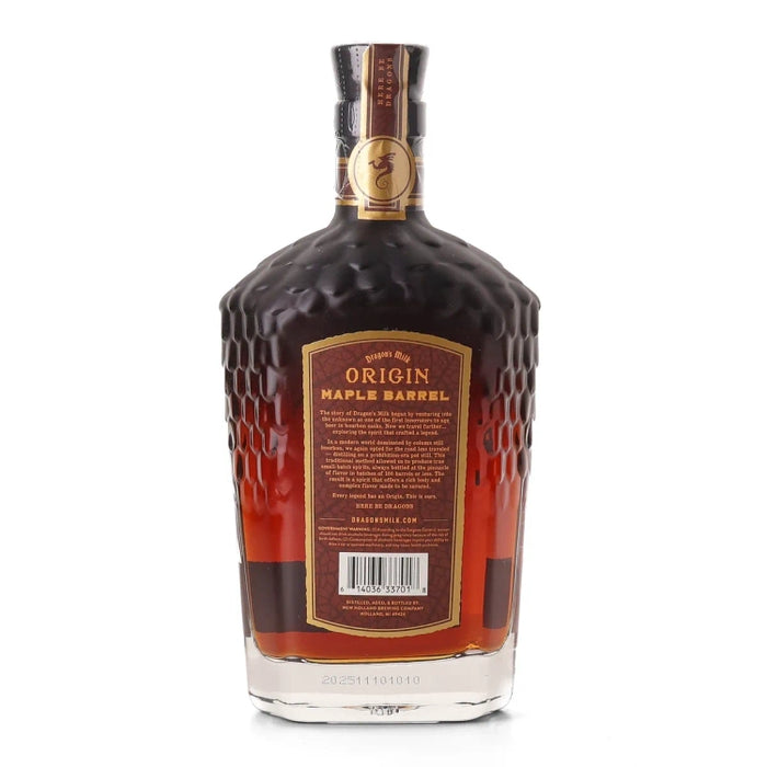 New Holland Dragon's Milk Origin Maple Barrel Bourbon 750ml Back