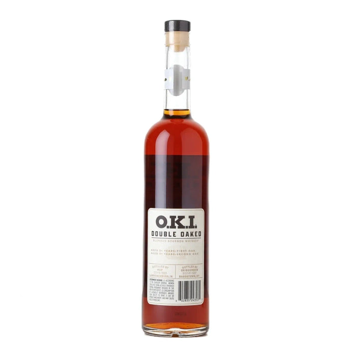 O.K.I. 10 Year Old Double Oaked Single Barrel Bourbon 750ml Back
