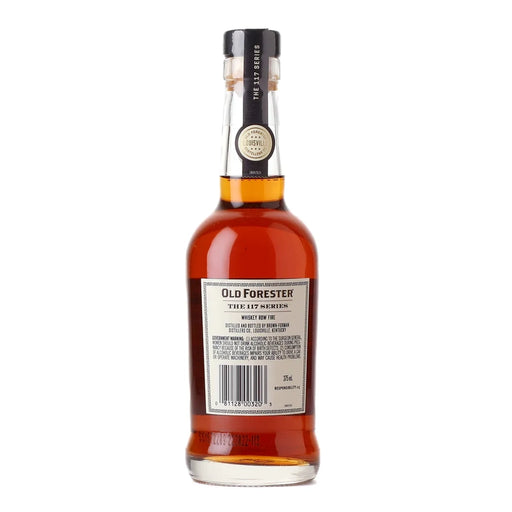 Old Forester 117 Series Whiskey Row Fire Batch 001 Bourbon 375ml Back