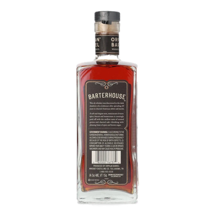 Orphan Barrel Barterhouse 20 Year Old Kentucky Straight Bourbon 750ml Side 2