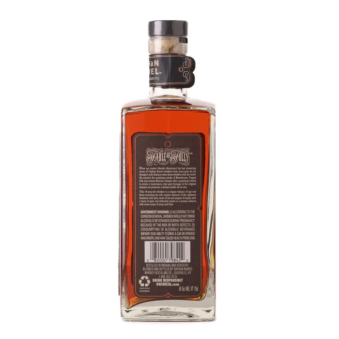 Orphan Barrel Fable & Folly 14 Year Old Kentucky Bourbon 750ml Side 2