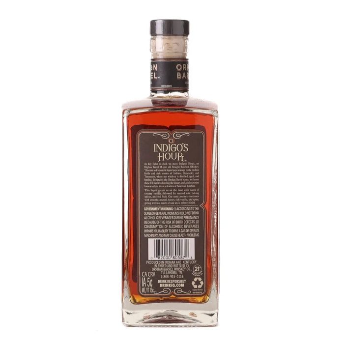 Orphan Barrel Indigo's Hour 18 Year Old Kentucky Bourbon 750ml Side 2