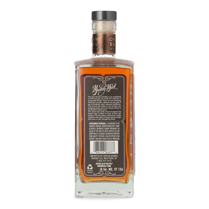 Orphan Barrel Muckety Muck 25 Year Old Single Grain Scotch 750ml Side 2