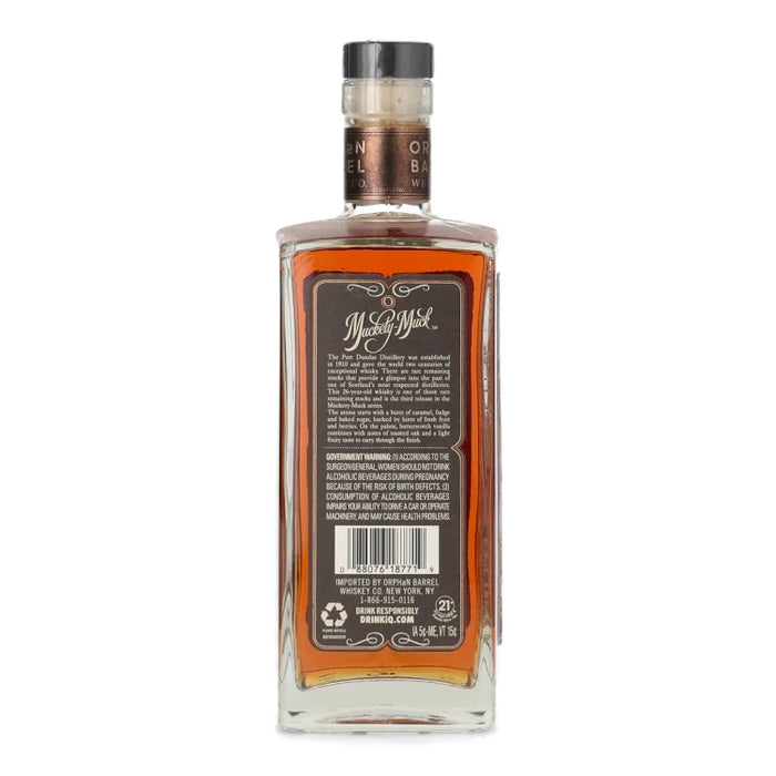 Orphan Barrel Muckety Muck 26 Year Old Single Grain Scotch 750ml Side 2