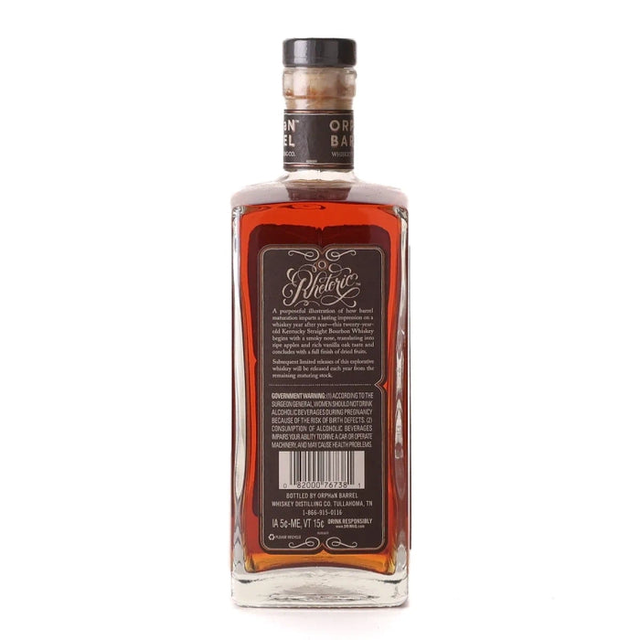 Orphan Barrel Rhetoric 20 Year Old Kentucky Straight Bourbon 750ml Side 2