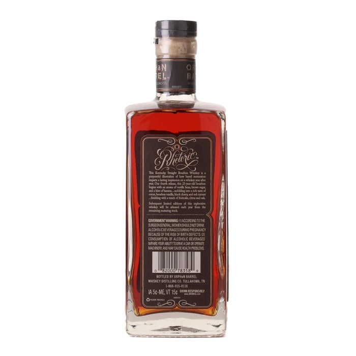 Orphan Barrel Rhetoric 23 Year Old Kentucky Straight Bourbon 750ml Side 1