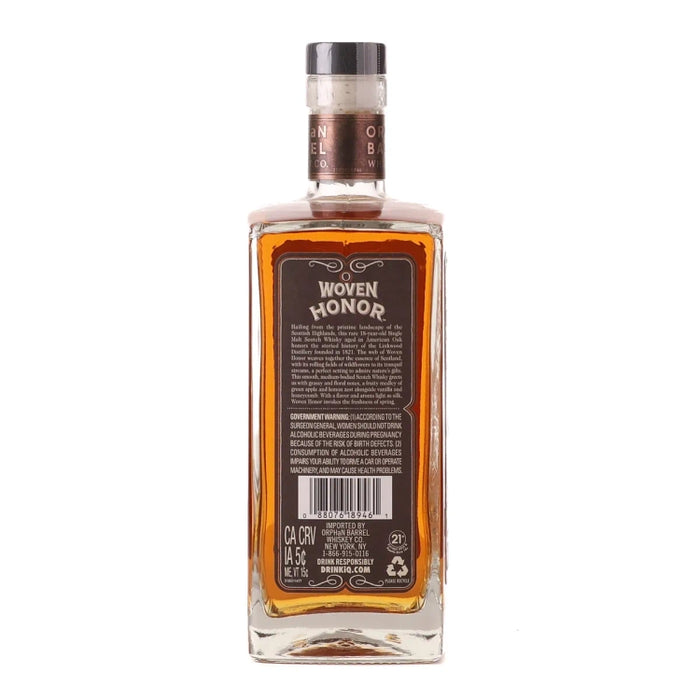 Orphan Barrel Woven Honor 18 Year Old Single Malt Scotch Whisky 750ml Side 1