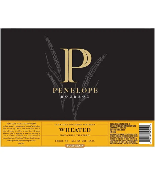 Penelope Four Grain Wheated Straight Bourbon Whiskey 750ml