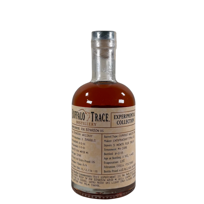 Buffalo Trace Experimental Collection 11 Year Old Rye Bourbon 115 Bourbon Whiskey 375ml