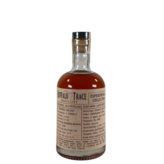 Buffalo Trace Experimental Collection 13 Year Old Old Fashion Sour Mash Entry Proof 105 Bourbon Whiskey 375ml