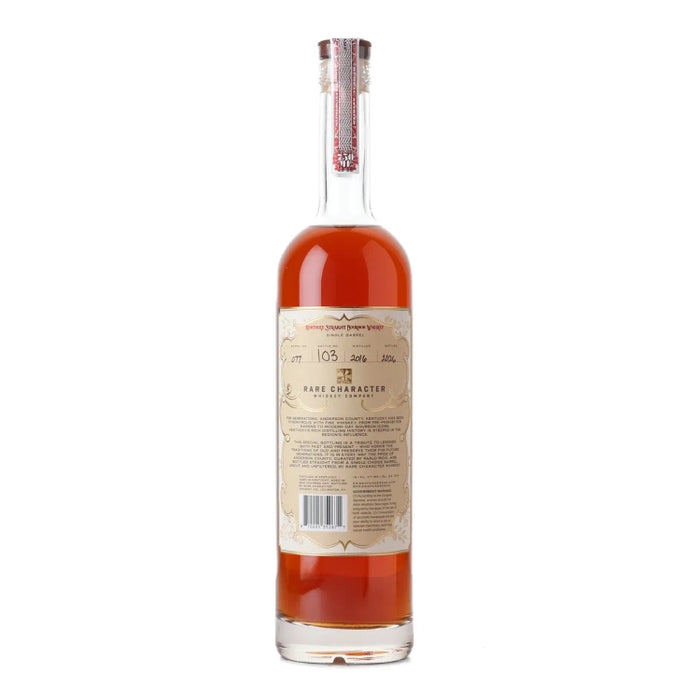 Rare Character Pride of Anderson County 9 Year Bourbon 750ml  back