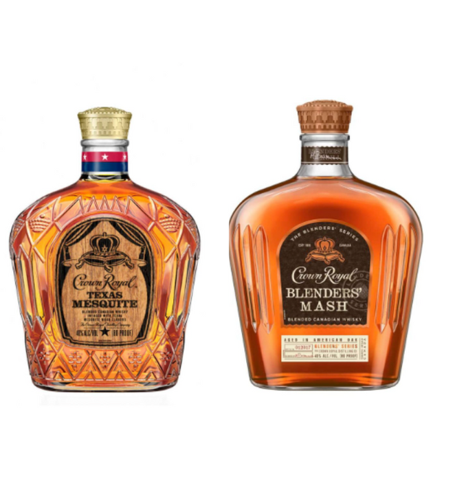 Crown Royal Texas Mesquite & Blender's Mash 2 Pack Bundle 750ml