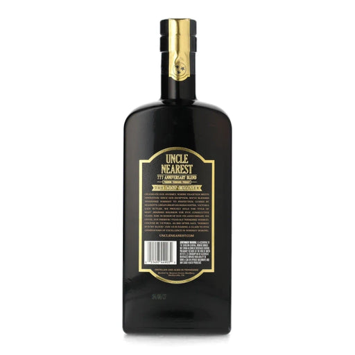 Uncle Nearest 777 Anniversary Blend Whiskey 750ml Back