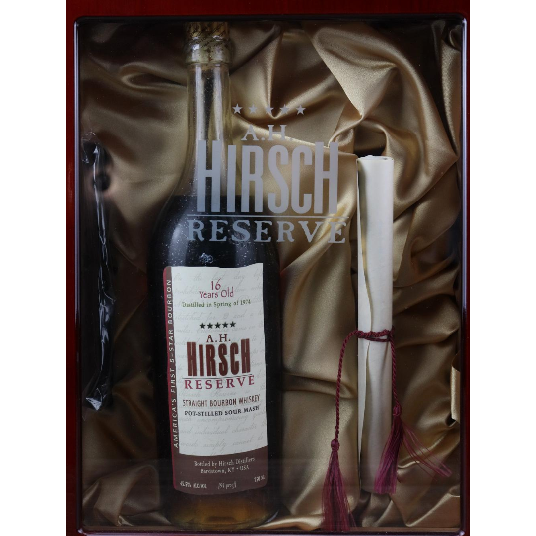 1974 A.H. Hirsch Reserve 16 Year Old Straight Bourbon Whiskey Humidor -  Cana Wine Company