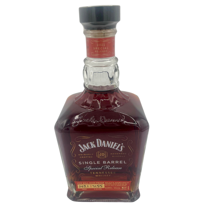 Jack Daniel's Single Barrel Special Release COY HILL Tennessee Whiskey 143.1 Proof Black Ink
