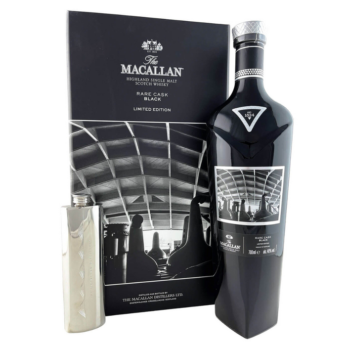 2018 Macallan Rare Cask Black Limited Edition With Pewter Flask Single Malt Scotch Whisky