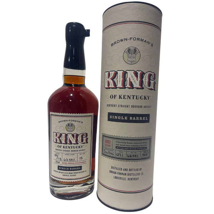 Brown Formans King of Kentucky 15 Year Single Barrel #23 Bottle 89 of 113 127.1 Proof 2022 Release