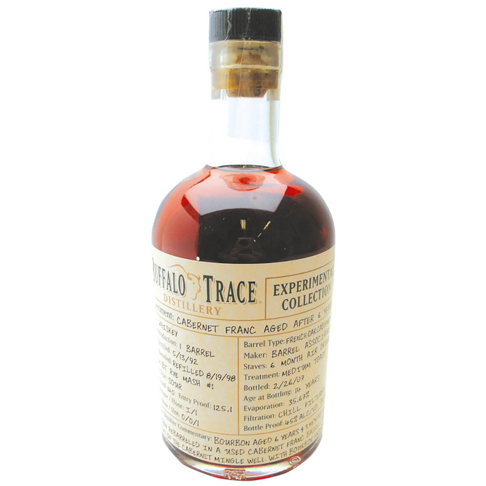 Buffalo Trace Experimental Collection 6 Year Old Cabernet Franc Rye Bourbon Whiskey