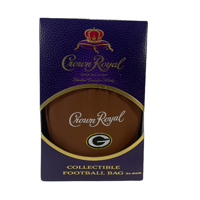 Crown Royal Limited Edition Green Bay Packers Collectible Football Bag Canadian Whisky 750ml