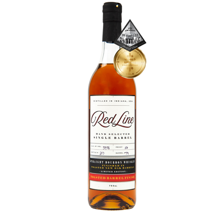 Red Line Toasted Barrel Finish Straight Bourbon Whiskey 750ml