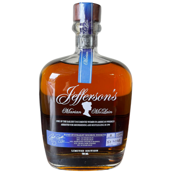 Jefferson's Marian McLain Limited Edition Batch 2 Straight Bourbon Whiskey 750ml