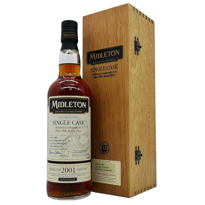 2001 Midleton Single Bourbon Cask Single Pot Still Irish Whiskey 700ml