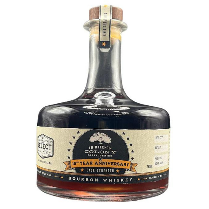 Thirteenth Colony 15 Year Anniversary Cask Strength Bourbon Whiskey