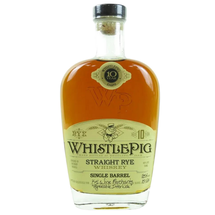 WhistlePig Single Barrel Selection 10 Year Old Straight Rye Whiskey 750ml