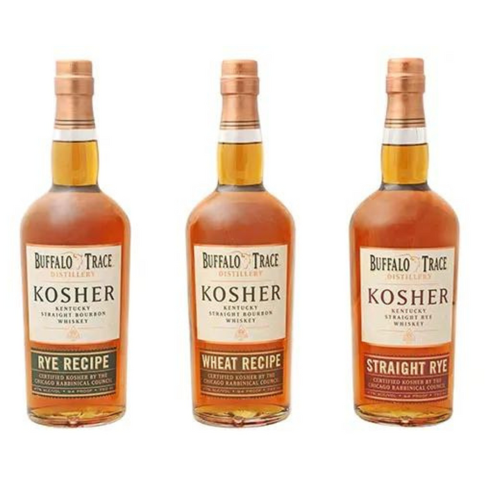 Buffalo Trace Kosher Rye Recipe Straight Bourbon Whiskey 3-Pack