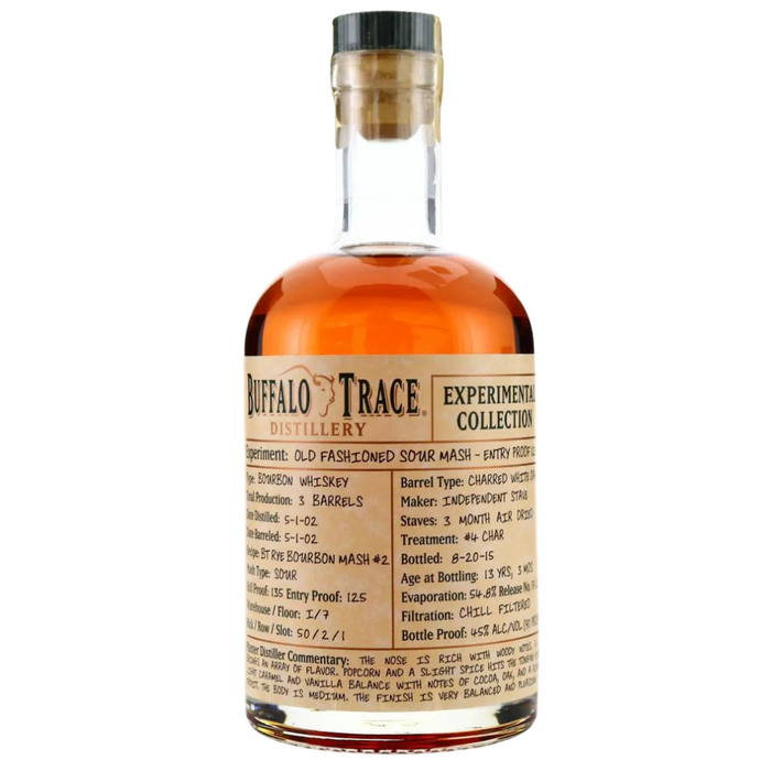 Buffalo Trace Experimental Collection Old Fashion 13 Year Old Sour Mash Bourbon Whiskey
