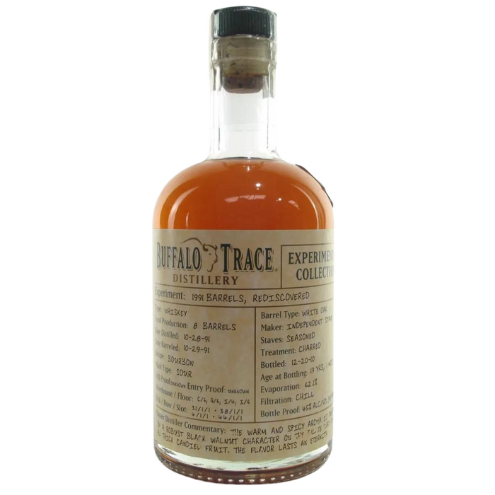1991 Buffalo Trace Experimental Collection Rediscovered Barrels Bourbon Whiskey