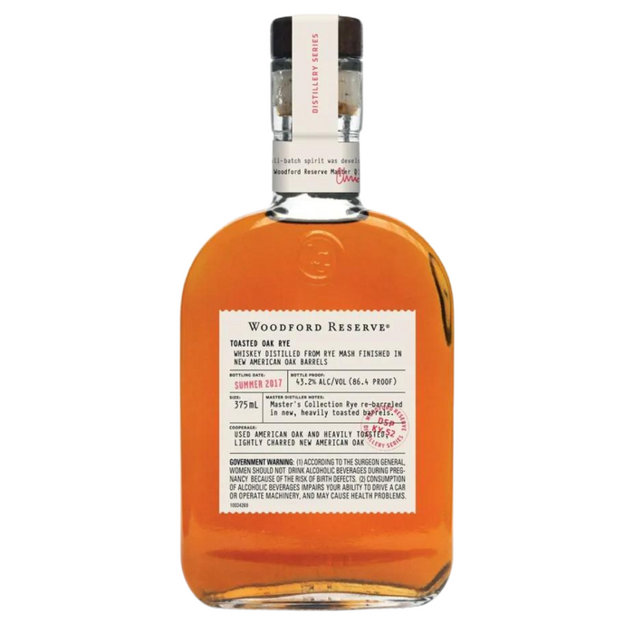 2017 Woodford Reserve Master's Collection Toasted Oak Rye Kentucky Straight Whiskey 375ml