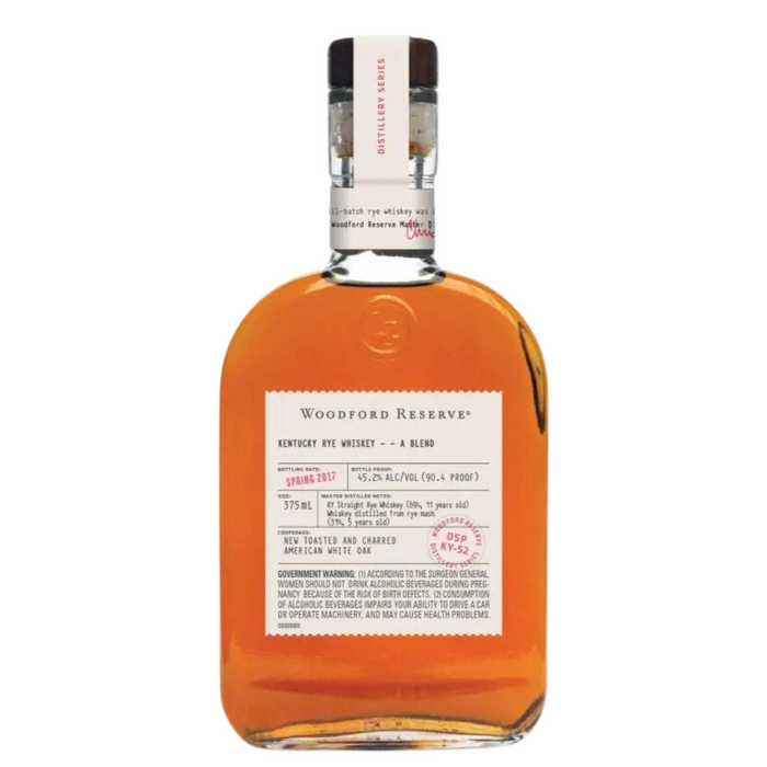 2017 Woodford Reserve Toasted Oak Spring Series Kentucky Rye Whiskey 375ml