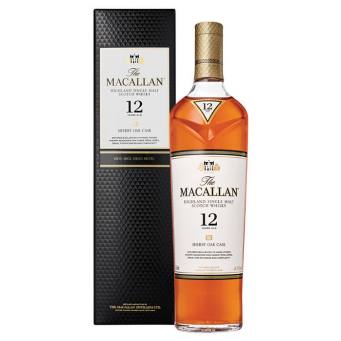 Macallan Sherry Oak Cask 12 Year Old Single Malt Scotch Whisky 750ml