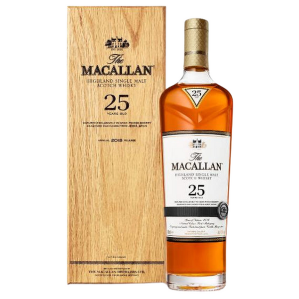 ウイスキー The Macallan 25 Years Old 2020 Macallan Sherry Oak 25 Year Old Single Malt Scotch Whisky