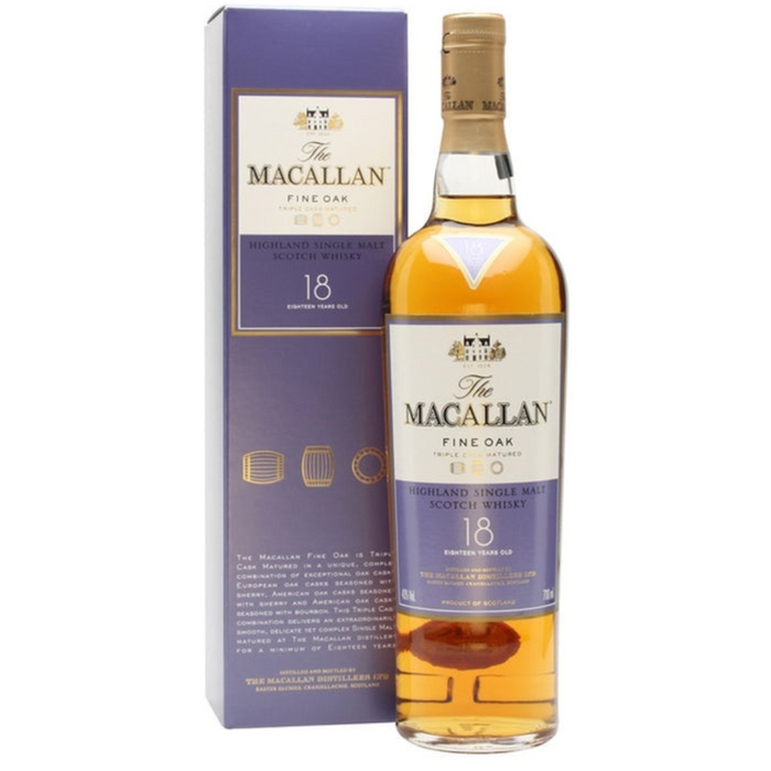 Macallan Triple Cask Matured Fine Oak 18 Year Old Single Malt Scotch Whisky 750ml